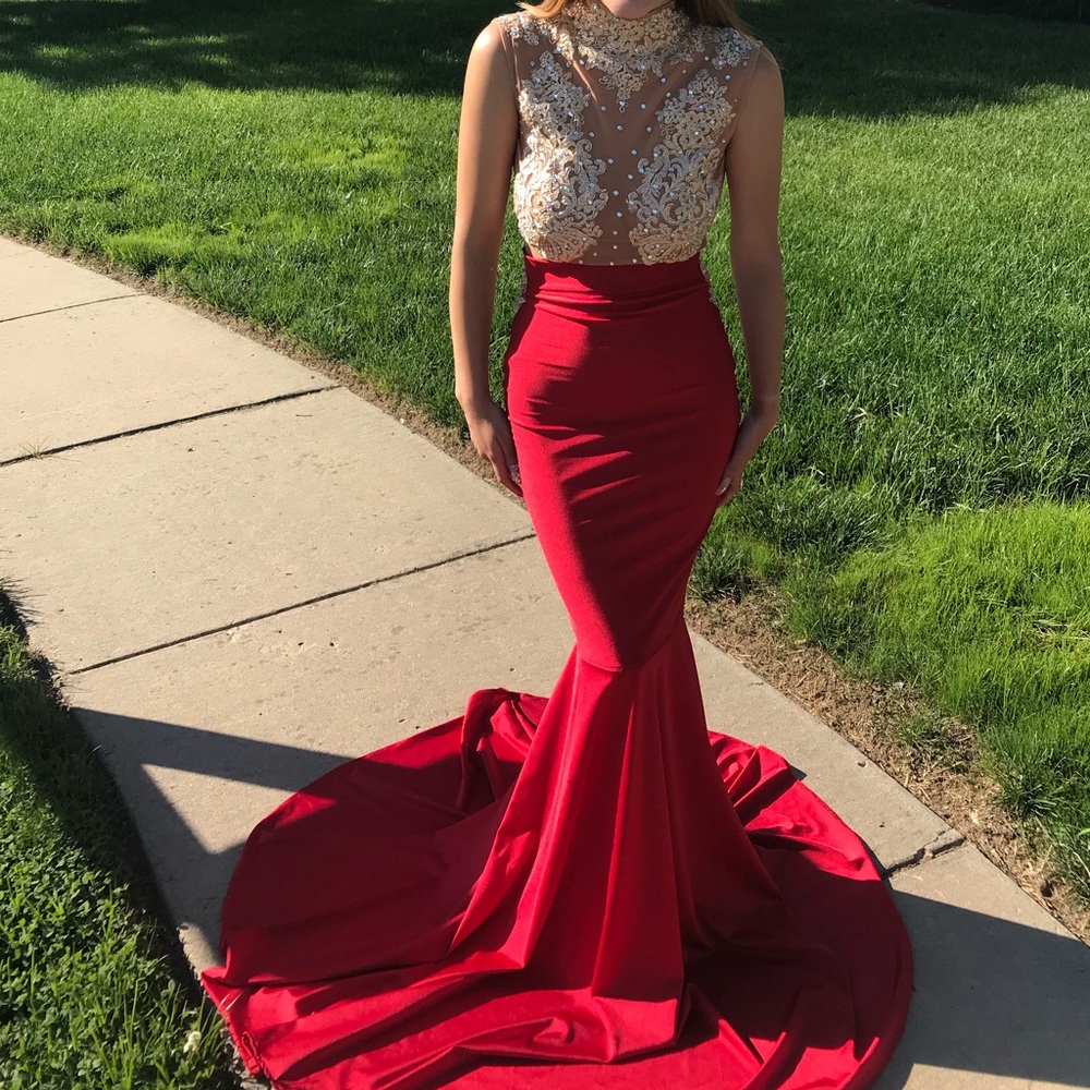 A beautiful custom made prom gown